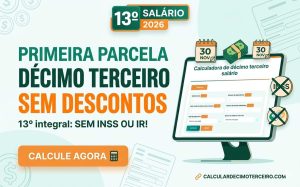 Primeira Parcela do Décimo Terceiro Sem Descontos
