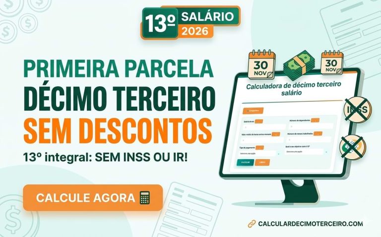 Primeira Parcela do Décimo Terceiro Sem Descontos