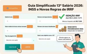 Tabela INSS e IRRF 2026 - Quanto Sobra do 13º Salário?