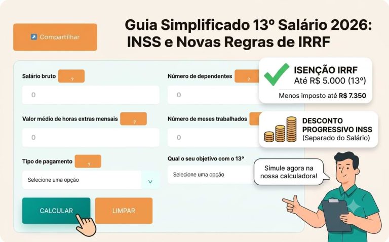 Tabela INSS e IRRF 2026 - Quanto Sobra do 13º Salário?