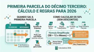 primeira parcela do décimo terceiro